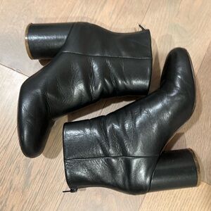 Maison Martin Margiela Black Leather Heeled Boots
